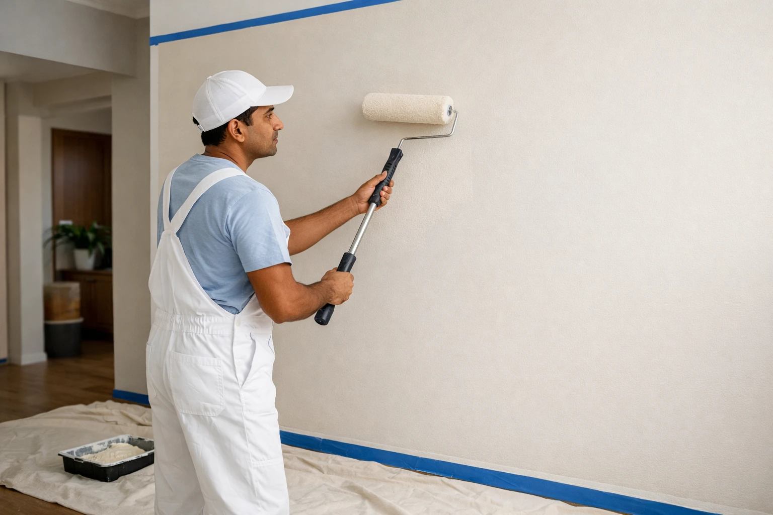 Professional interior wall painting service by Wall Designer